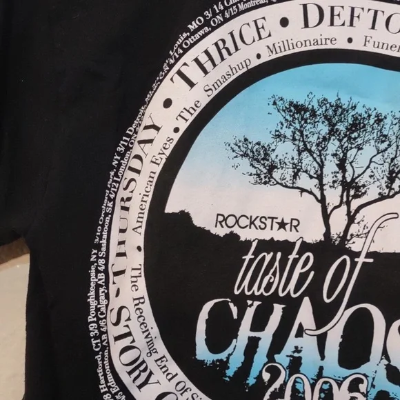 NEW NEVER USED TASTE OF CHAOS 2006 CONCERT TSHIRT SIZE M - Picture 9 of 10
